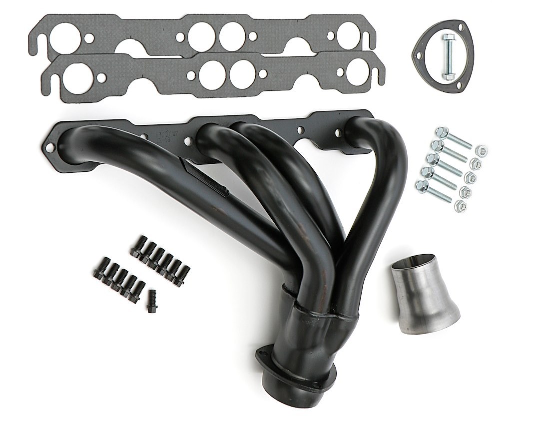 Hedman Exhaust Header, Shortie Style Chassis Exit, 1-5/8 Inch Diameter Primary Tubes, 3 Inch Collectors, Natural Steel, For Off-Road Use Only – 68470