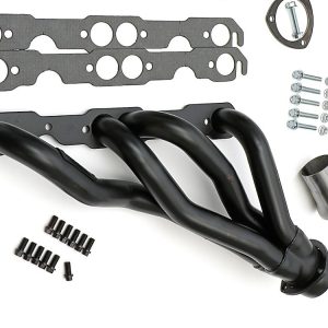 Hedman Exhaust Header, Mid-Length Chassis Exit, 1-5/8 Inch Diameter Primary Tubes, 3 Inch Collectors, Natural Steel, For Off-Road Use Only – 68600