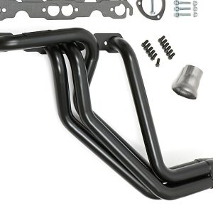 Hedman Exhaust Header, Full Length Chassis Exit, 1-5/8 Inch Diameter Primary Tubes, 3 Inch Diameter Collectors, Natural Steel – 69090