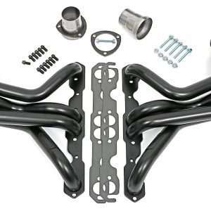 Hedman Exhaust Header, Chassis Exit, 1-5/8 Inch Diameter Primary Tubes, 3 Inch Diameter Collector, 1/4 Inch Flange Thickness, Mild Steel – 69230