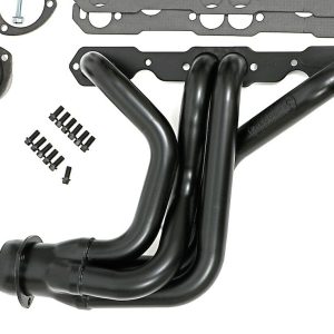 Hedman Exhaust Header, Chassis Exit, 1-5/8 Inch Diameter Primary Tubes, 3 Inch Diameter Collector, 1/4 Inch Flange Thickness, Mild Steel – 69230