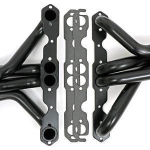 Hedman Exhaust Header, Chassis Exit, 1-5/8 Inch Diameter Primary Tubes, 3 Inch Diameter Collector, 1/4 Inch Flange Thickness, Mild Steel – 69230