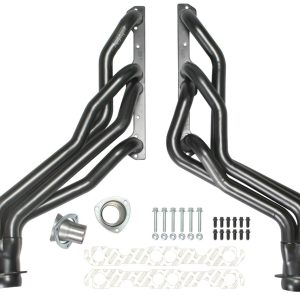 Hedman Exhaust Header, Chassis Exit, 1-5/8 Inch Diameter Primary Tubes, 3 Inch Diameter Collectors, For Off-Road Use Only, Natural Steel – 69440