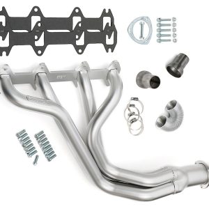 Hedman Exhaust Header, Chassis Exit, 1-3/4 Inch Diameter 14 Gauge Primary Tubes, 3 Inch Diameter Collectors, Htc Coated Silver Steel – 89830