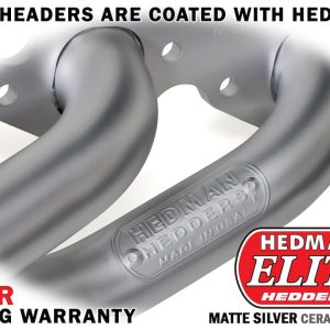 Hedman Exhaust Header, Chassis Exit, 1-3/4 Inch Diameter 14 Gauge Primary Tubes, 3 Inch Diameter Collectors, Htc Coated Silver Steel – 89830