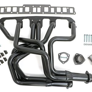 Hedman Exhaust Header, Chassis Exit, 1-1/2 Inch Diameter Primary Tubes, 2-1/2 Inch Diameter Dual Outlet Collectors, Natural Steel – 99600