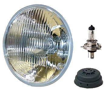 Hella Headlight Conversion Kit, Replaces Sealed Beam Head Light, 7 Inch Round, Standard Lens, 9003/ HB2 Bulb, Without Turn Signal – 002395301