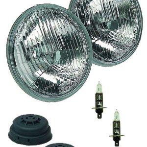 Hella Headlight Conversion Kit, Replaces Sealed Beam Headlights, 5.75 Inch Round Standard Lens Style, H1 Bulb, Without Turn Signal – 002425811