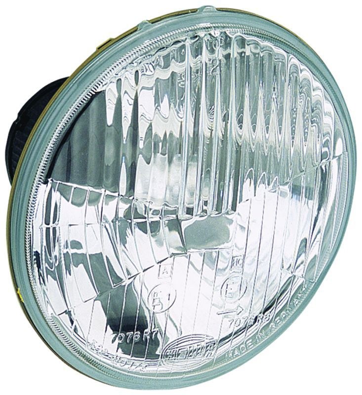 Hella Headlight Conversion Kit, Replaces H5006 Headlights, 5.75 Inch Round Lined Lens Style, H1 Bulb, Without Turn Signal, Single – 002425831