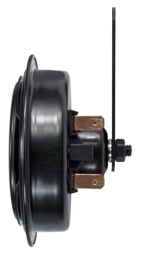 Hella Horn, S92 Series, One 435 Hertz High-Tone Disc Horn/ One 335 Hertz Low-Tone Disc Horn, 113 Decibels, 24 Volt, 72 Watt – 002768821
