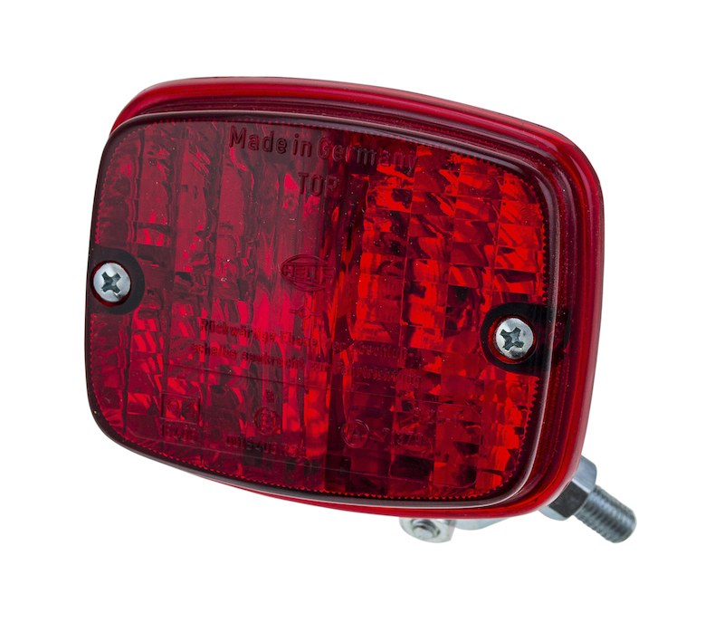 Hella Driving/ Fog Light, Halogen Bulb – Sold Separately, Clear Bulb, 3.86 Inch Width X 3.07 Inch Height Rectangular, 21 Watt, Red Lens – 003030151