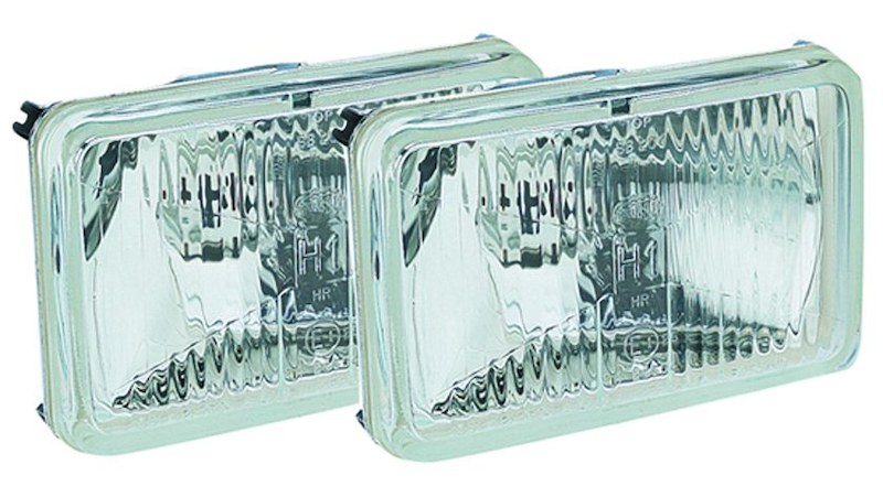 Hella Headlight Conversion Kit, Replaces Sealed Beam Head Light, 4 X 6 Inch Rectangular, Standard Lens, H1 Bulb, Without Turn Signal – 003177821