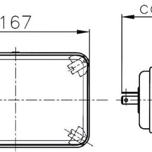 Hella Headlight Conversion Kit, Replaces Sealed Beam Head Light, 4 X 6 Inch Rectangular, Standard Lens, H1 Bulb, Without Turn Signal – 003177821