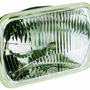 Hella Headlight Conversion Kit, 7-1/2 Inch X 5-1/5 Inch Rectangular, H6054, Lined Lens, H4 Bulb, Without Turn Signal, Single – 003427011