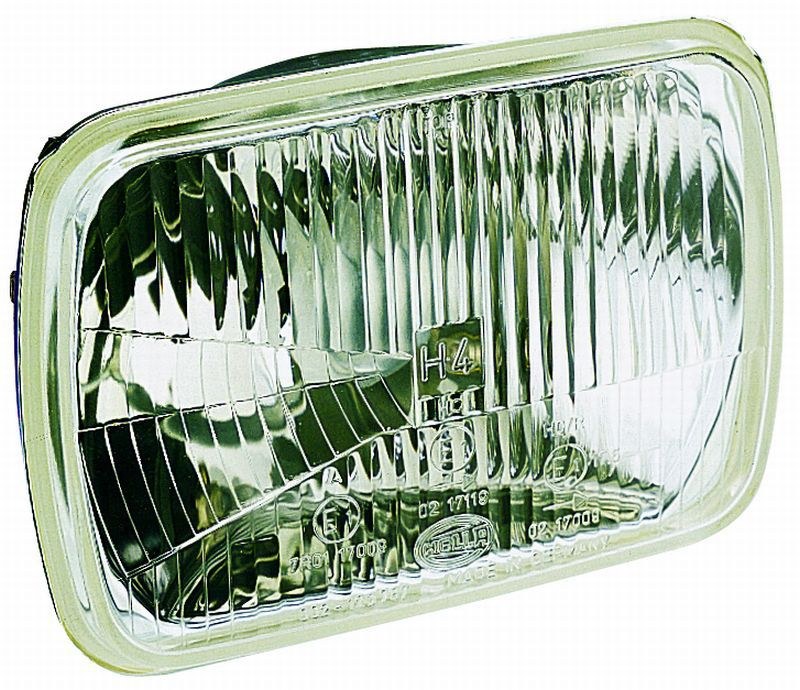 Hella Headlight Conversion Kit, 7-1/2 Inch X 5-1/5 Inch Rectangular, H6054, Lined Lens, H4 Bulb, Without Turn Signal, Single – 003427011