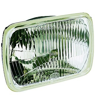 Hella Headlight Conversion Kit, Replaces Sealed Beam Head Light, 7 X 6 Inch Rectangular, Standard Lens, H4 Bulb, Without Turn Signal – 003427811