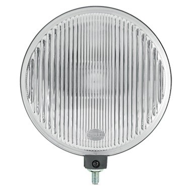 Hella Driving/ Fog Light, 500 Series, Halogen Bulb, H3 Halogen Clear Bulb, 6.4 Inch Round, 55 Watt, Fog Beam, Clear Lens, Black Housing – 005750971