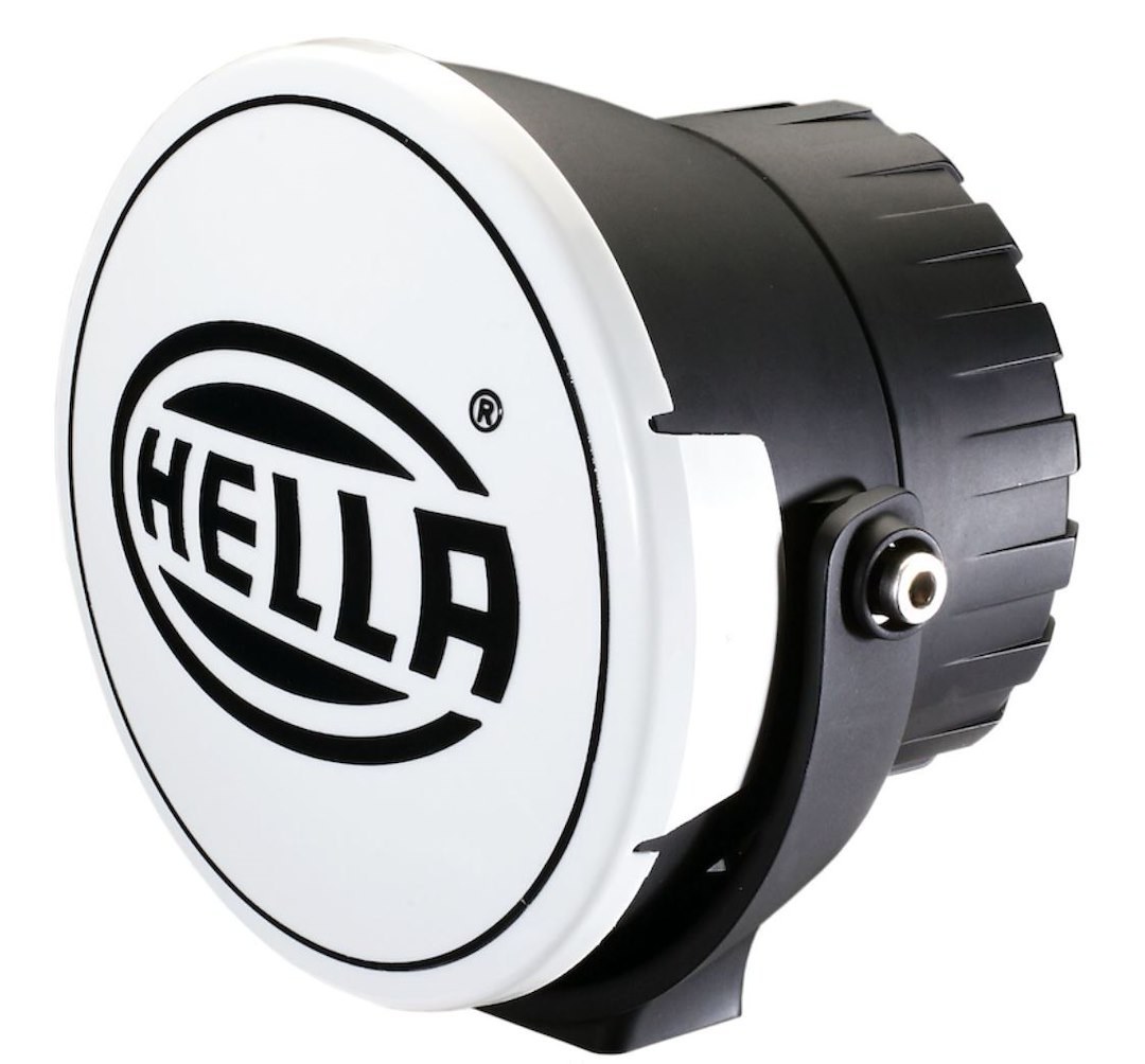 Hella Driving/ Fog Light, Rallye 4000, Xenon Bulb, D1S Xenon Clear Bulb, 6.6 Inch Round, Driving Beam, Clear Lens, Black Housing – 009094331