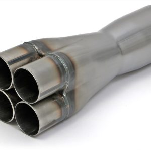 Hella Exhaust Header Collector, Slip on 4 Into 1, 2 Inch Diameter Primary Tube, 3-1/2 Inch Collector Diameter, 12-7/8 Inch Length – 009107241