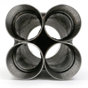 Hella Exhaust Header Collector, Slip on 4 Into 1, 2 Inch Diameter Primary Tube, 3-1/2 Inch Collector Diameter, 12-7/8 Inch Length – 009107241