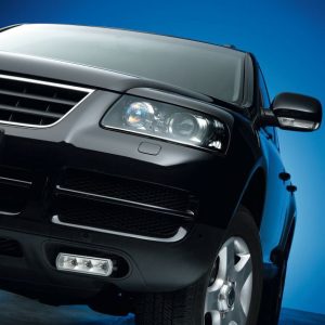 Hella Daytime Running Light – LED, Chrome Rectangular Housing, Clear Lens, LED Bulb, Set of 2 – 009496801