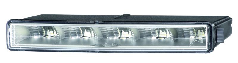 Hella Daytime Running Light – LED, Black Rectangular Housing, Clear Lens, LED Bulb, Set of 2 – 010043801