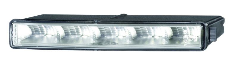 Hella Daytime Running Light – LED, Black Rectangular Housing, Clear Lens, LED Bulb, Set of 2 – 010043801
