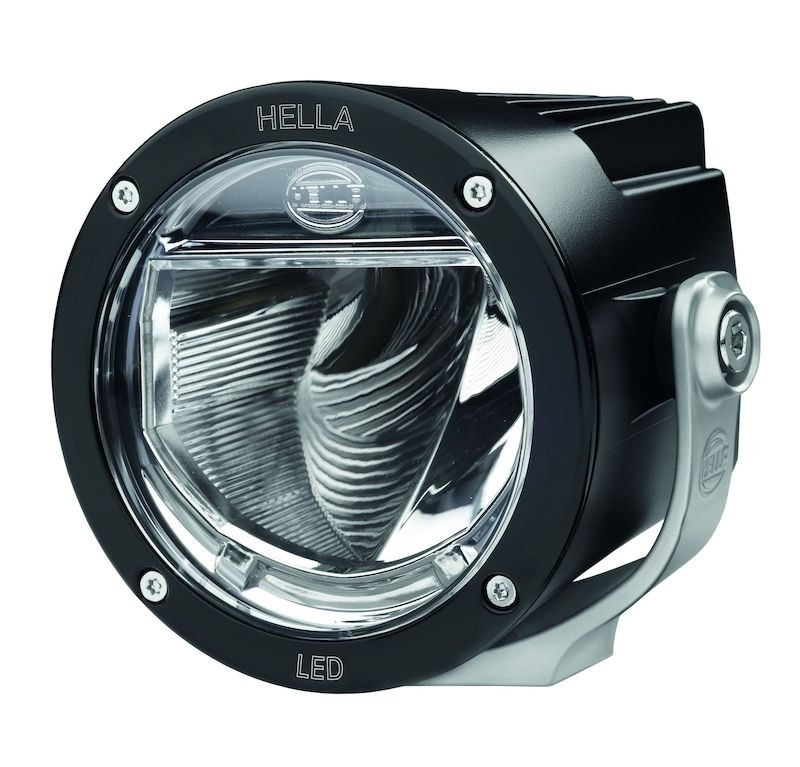 Hella Driving/ Fog Light, Rallye 4000X, LED Bulb, 2 LED Clear Bulb, 5.7 Inch Round, 40 Watt, Driving Beam, 1400 Lumens, Clear Lens – 012206021