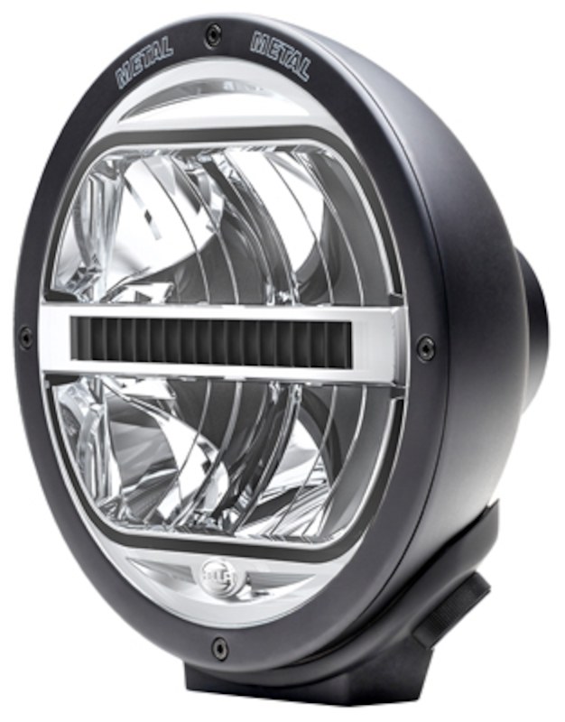 Hella Off Road Light – LED, Rallye 4000, 30 Watts, Flood Beam, 8.7 Inch Round, Clear Lens, Powder Coated Matte Black Housing – 016560101
