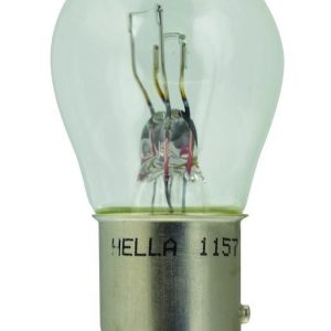 Hella Turn Signal Light Bulb, Miniature Halogen Bulb, Clear, Single, BAY15D Base, Dual Filament – 1157