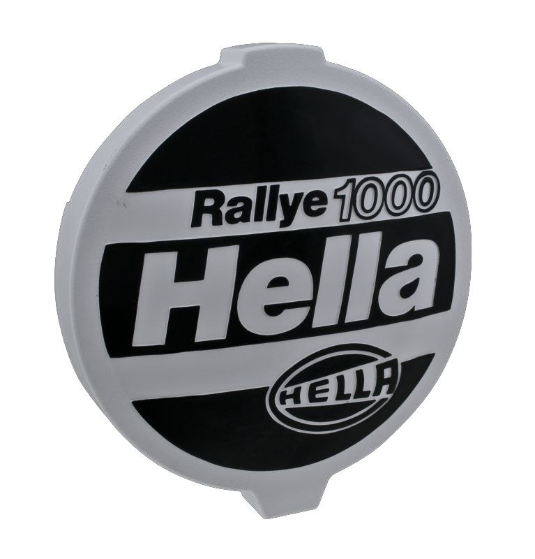 Hella Driving/ Fog Light Cover, Rallye 1000 Black Magic, 7.3 Inch Round, White with Black Sections, Plastic, With Hella Logo, Single – 130331001