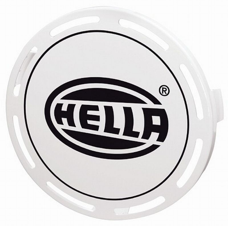 Hella Driving/ Fog Light Cover, Rallye 4000, 8.7 Inch Round, White, Plastic, With Hella Logo, Single – 147945001