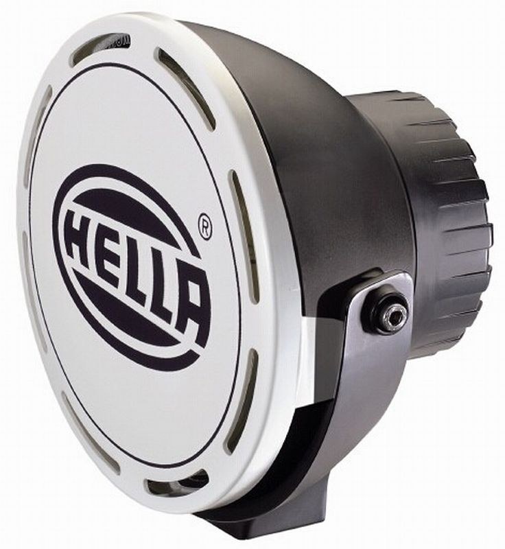 Hella Driving/ Fog Light Cover, Rallye 4000, 8.7 Inch Round, White, Plastic, With Hella Logo, Single – 147945001