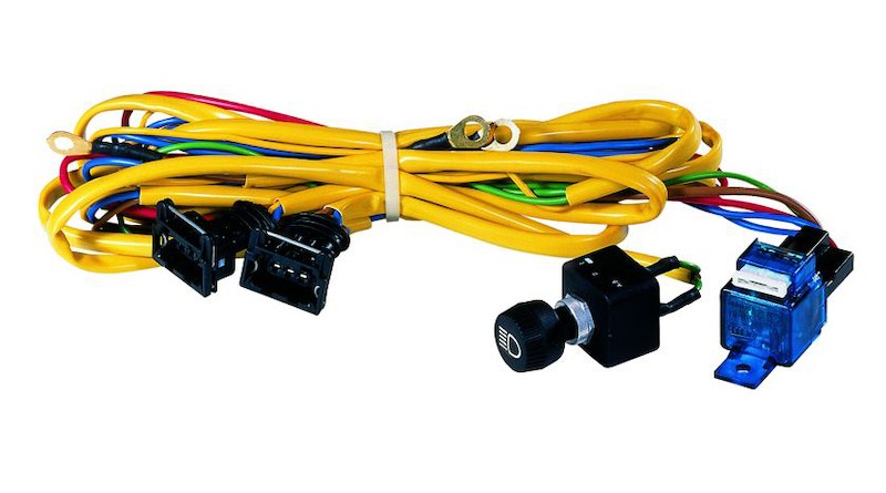 Hella Driving/ Fog Light Wiring Harness, For Rallye 4000 Compact Series Halogen Lamps, Includes Relay and Switch – 148541001