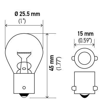 Hella Turn Signal Indicator Light Bulb, 1683 Halogen, 29 Watt, 24 Volt, White, Single – 1683