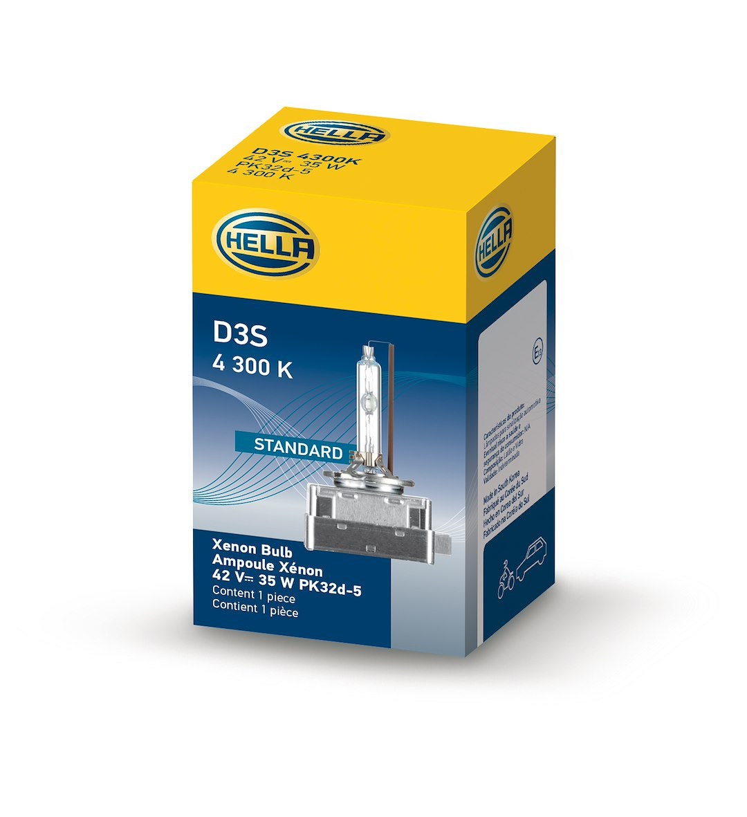 Hella Headlight Bulb, D3S Bulb, HID (high Intensity Discharge) Bulb, 35 Watt, 12 to 24 Volt, White Beam Color, 3200 Lumens – 178560831
