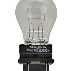 Hella Brake Light Bulb, 3157 Halogen, Clear Bulb, 27/ 7 Watts, Box of 10 – 3157