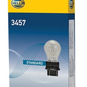 Hella Turn Signal Light Bulb, Miniature Halogen Bulb, Amber, Single, W2.5x16q Base, Dual Filament – 3457