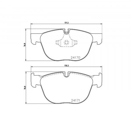 Hella Brake Pad, Pagid, Low-Metallic, Set of 2 – 355012541