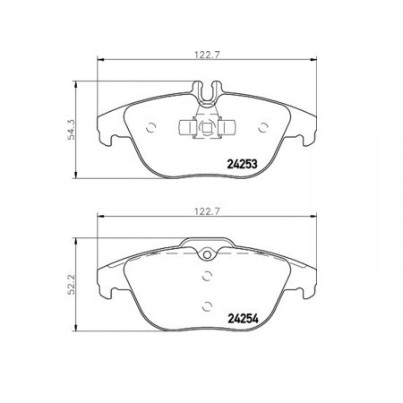 Hella Brake Pad, Pagid, Low-Metallic, Set of 2 – 355012741
