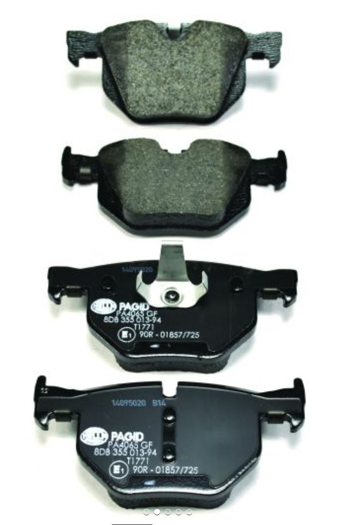 Hella Brake Pad, Pagid, Low-Metallic, Set of 2 – 355013941