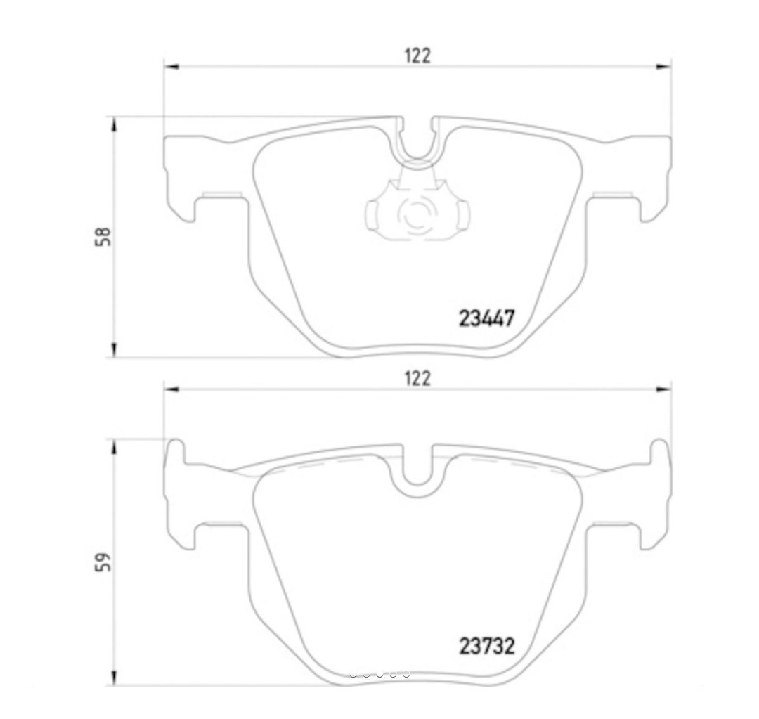 Hella Brake Pad, Pagid, Low-Metallic, Set of 2 – 355013941