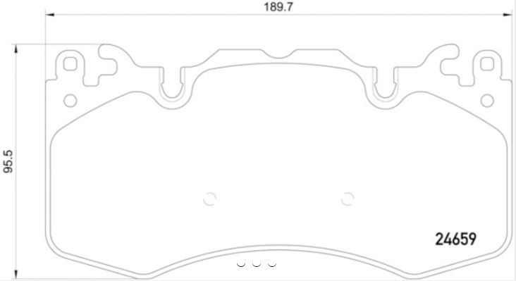 Hella Brake Pad, Pagid, Low-Metallic, Set of 2 – 355016151