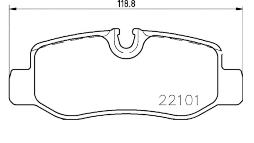 Hella Brake Pad, Pagid, Low-Metallic, Set of 2 – 355021761