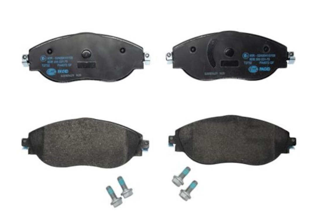 Hella Brake Pad, Pagid, Low-Metallic, Set of 2, With Mounting Hardware – 355031751