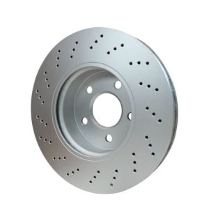 Hella Brake Rotor, Vented Cross Drilled, One Piece Design, Wheel Bolt Pattern 6 X 112 Millimeter – 355114392