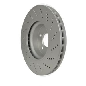 Hella Brake Rotor, Vented Drilled, One Piece Design, Wheel Bolt Pattern 6 X 112 Millimeter – 355122942
