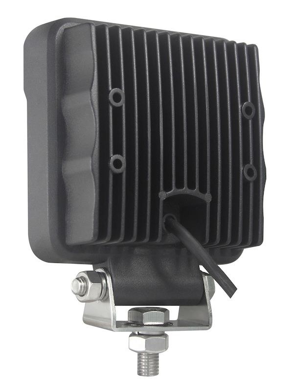 Hella Work Light, Valuefit, For Transport, 4.2 Inch Square, Long Range Pedestal Mount, 25 Watts/ 2000 Measured Lumens – 357106012