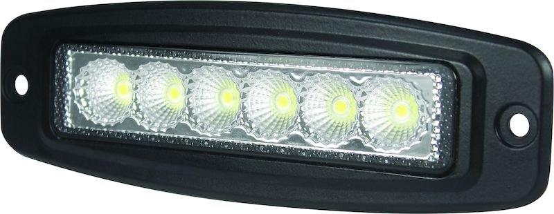 Hella Light Bar, Optilux ®, LED, 7.7 Inch Length X 2.4 Inch Height X 1.7 Inch Depth, 6 Clear Bulb, 18 Watt, Flood Beam, 1000 Lumens – 357203031