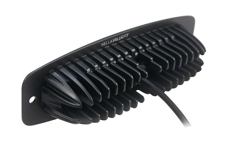 Hella Light Bar, Optilux ®, LED, 7.7 Inch Length X 2.4 Inch Height X 1.7 Inch Depth, 6 Clear Bulb, 18 Watt, Flood Beam, 1000 Lumens – 357203031